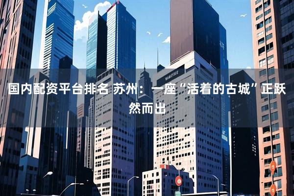 国内配资平台排名 苏州：一座“活着的古城”正跃然而出