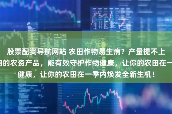 股票配资导航网站 农田作物易生病？产量提不上去？这些内行都在用的农资产品，能有效守护作物健康，让你的农田在一季内焕发全新生机！